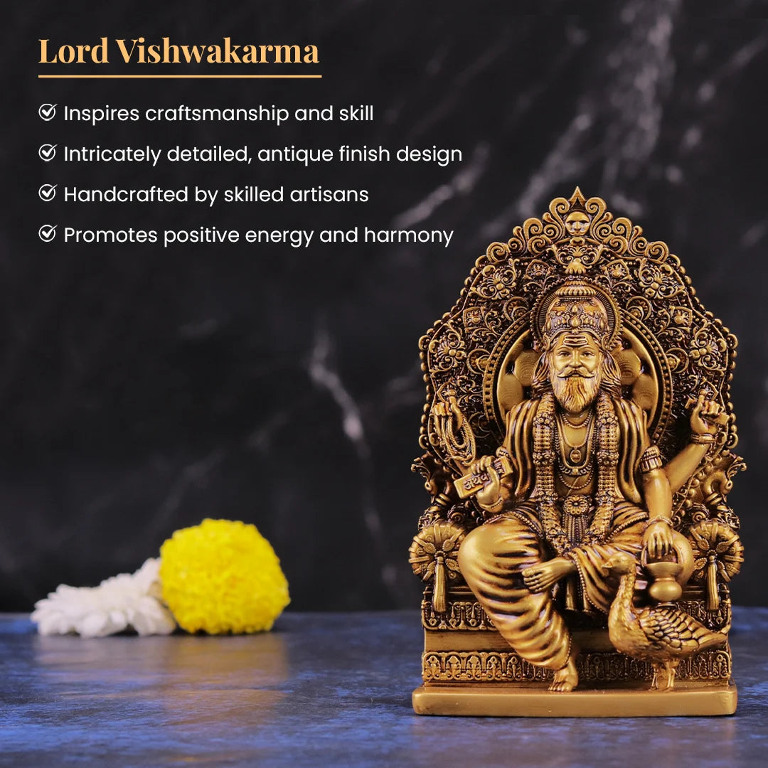 Lord Vishwakarma Car Dashboard Idol