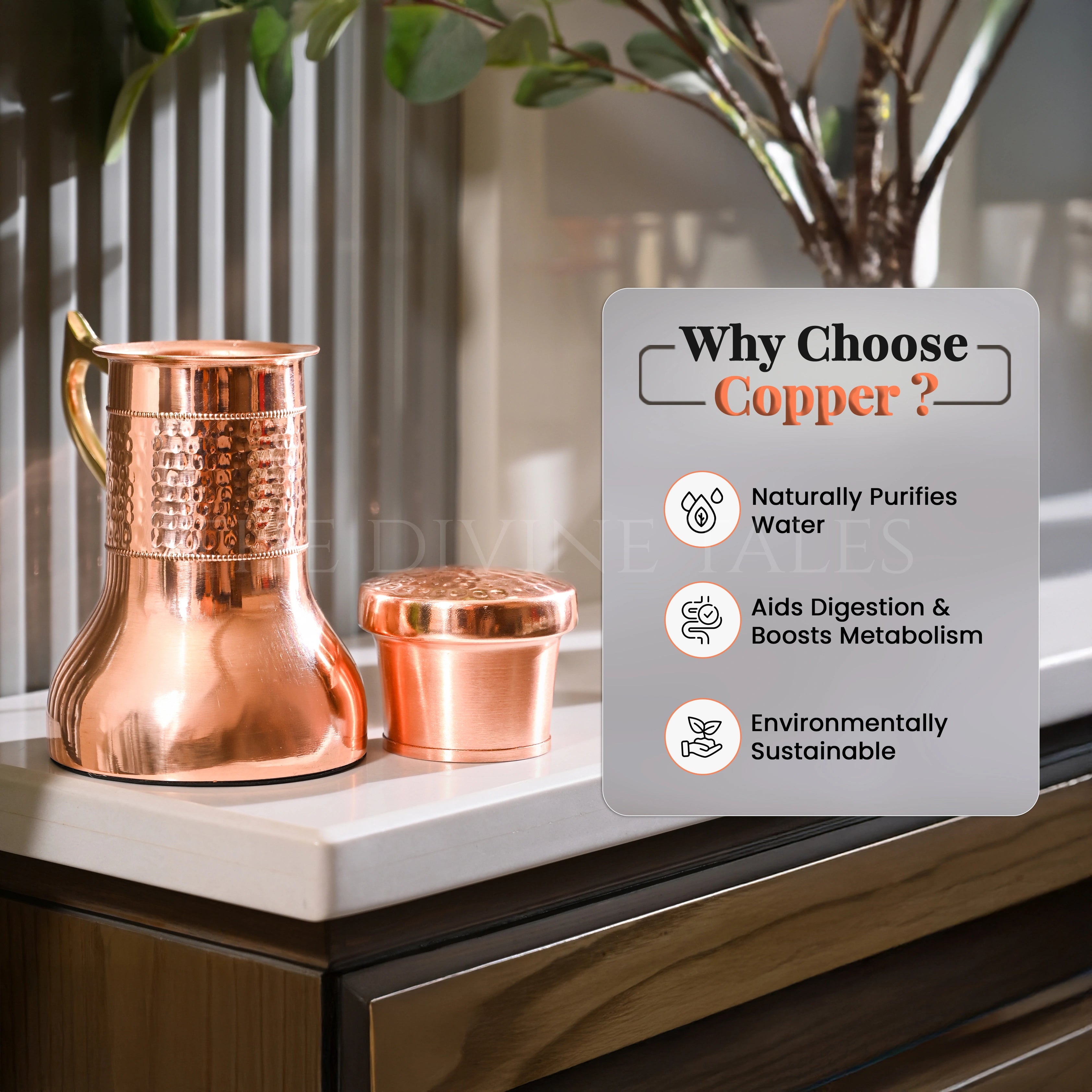 Copper Jar with Handle