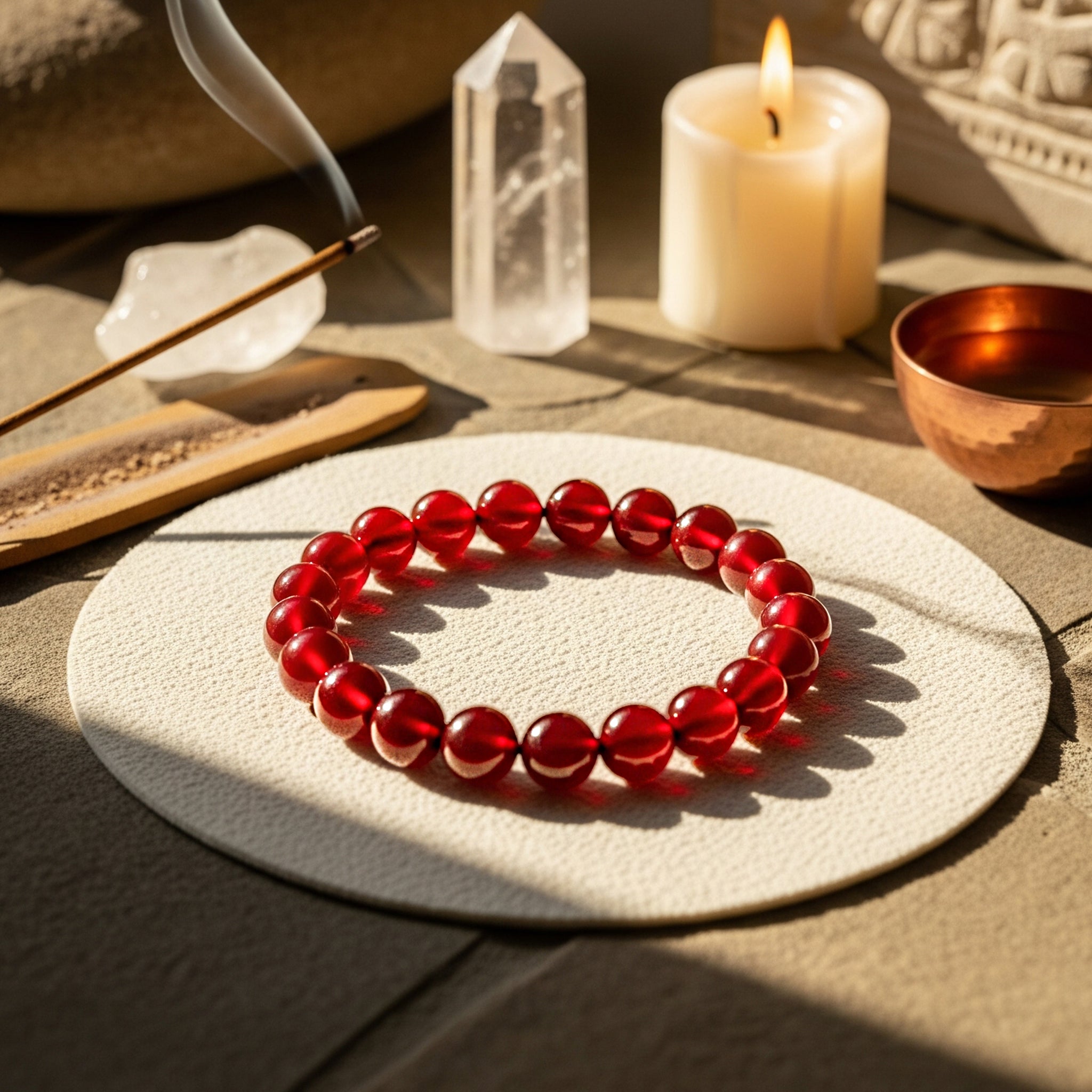 Red Agate Energizing Stone Bracelet