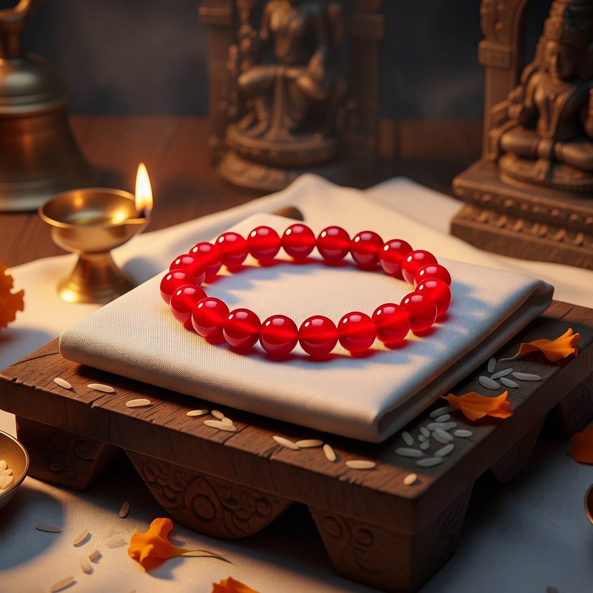 Red Agate Energizing Stone Bracelet