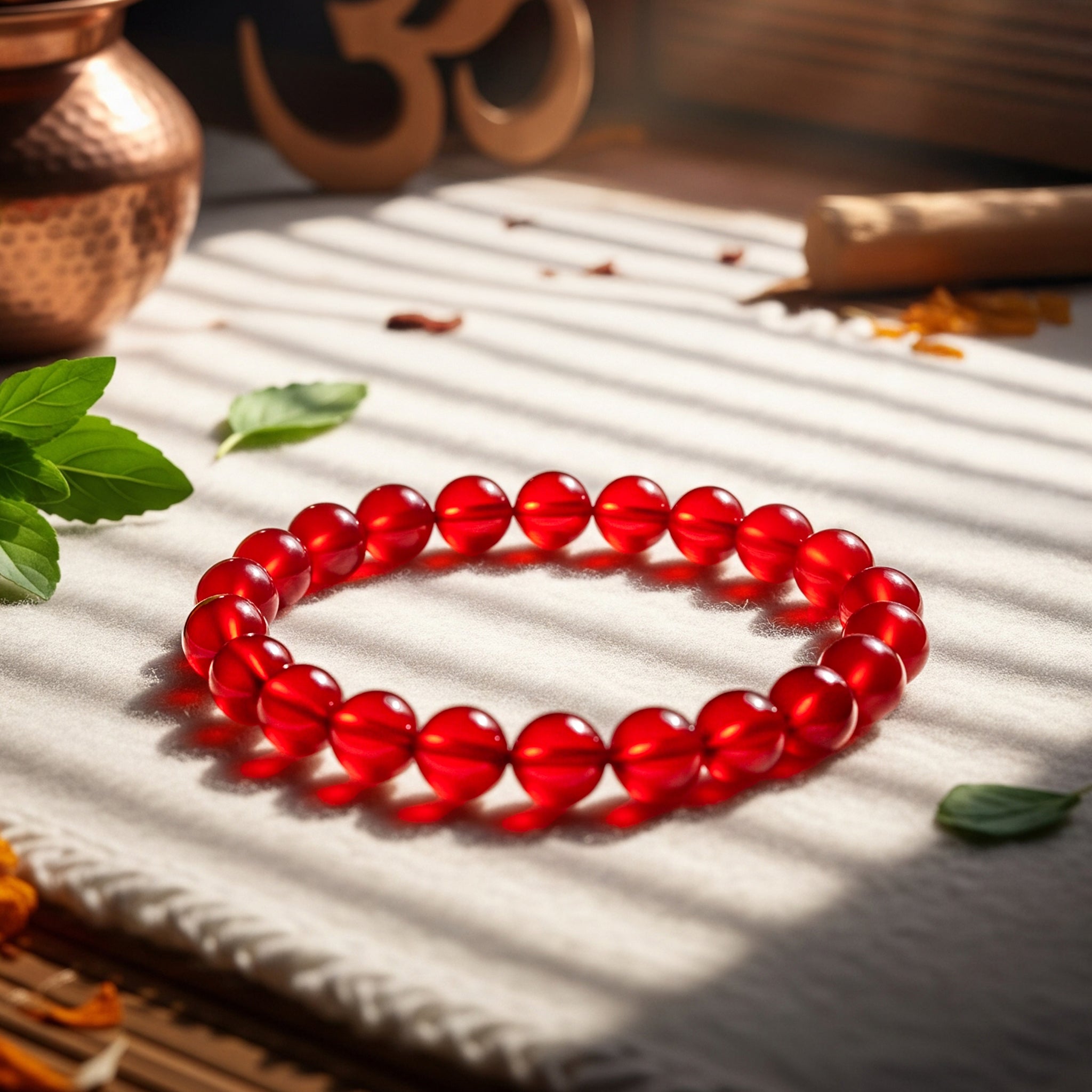 Red Agate Energizing Stone Bracelet