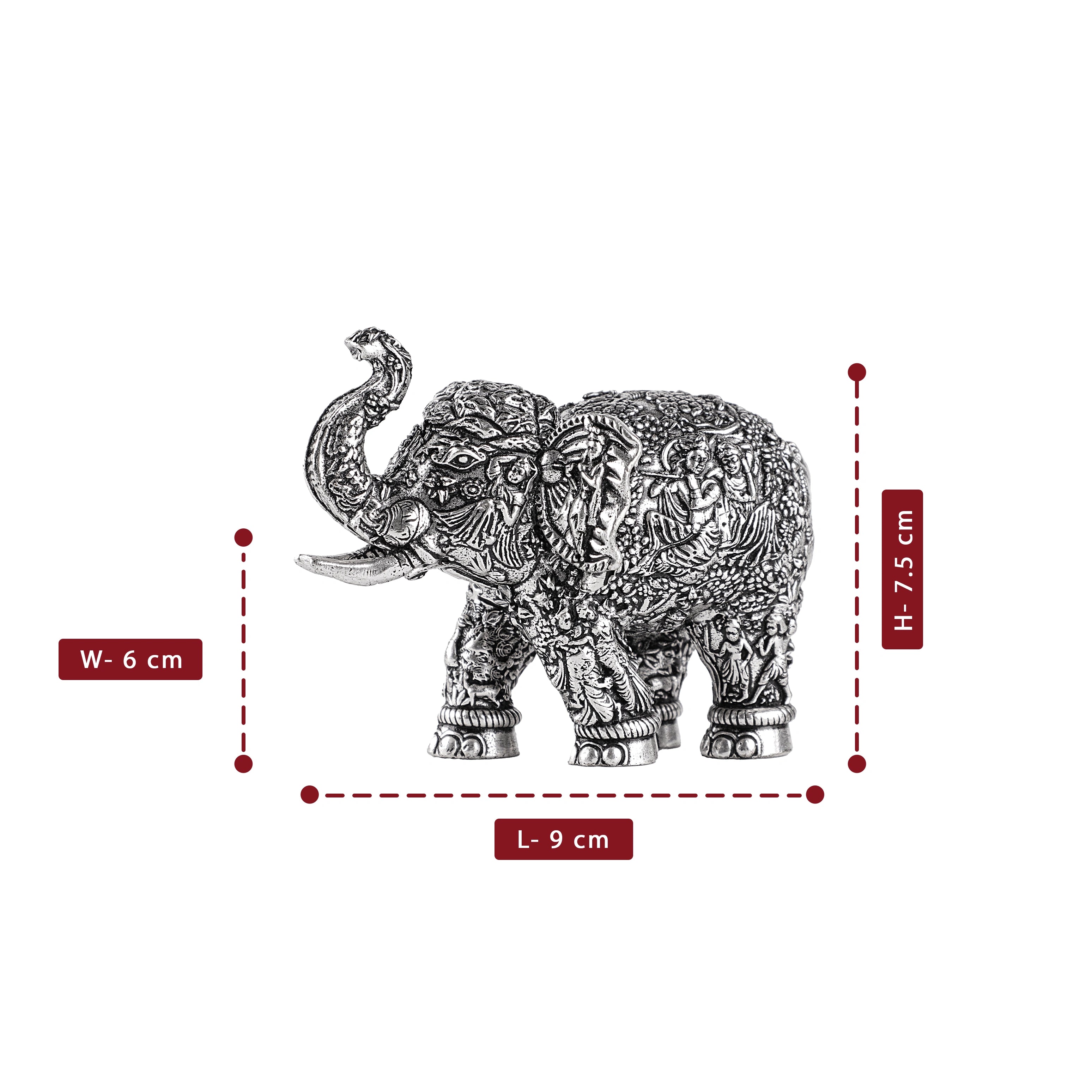 Engraved Elephant Idol