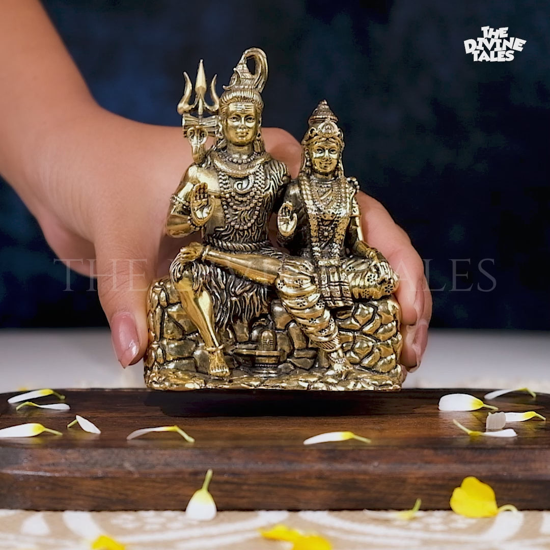 Brass Shiv Parwati Murti