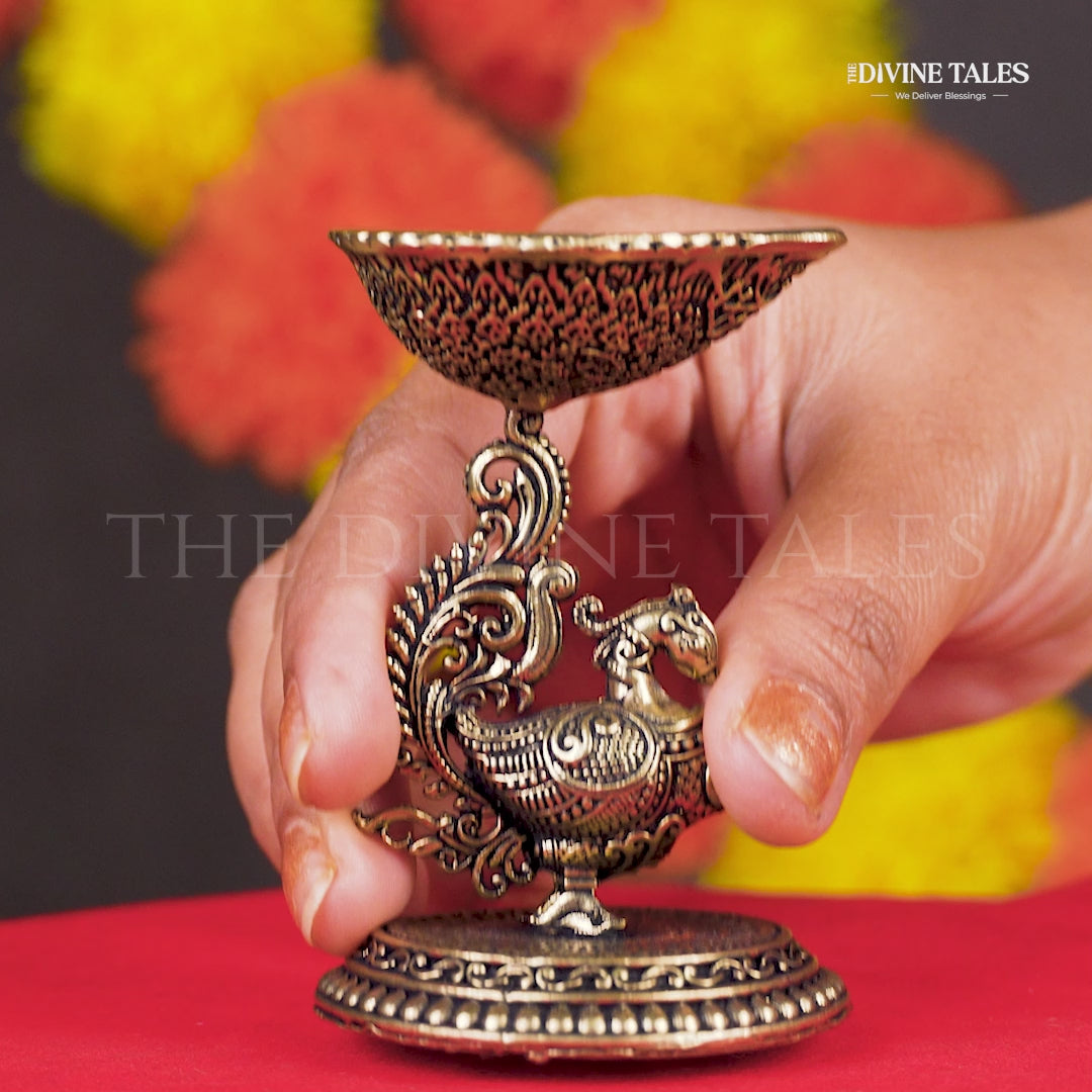 Regal Mayura Brass Oil Lamp
