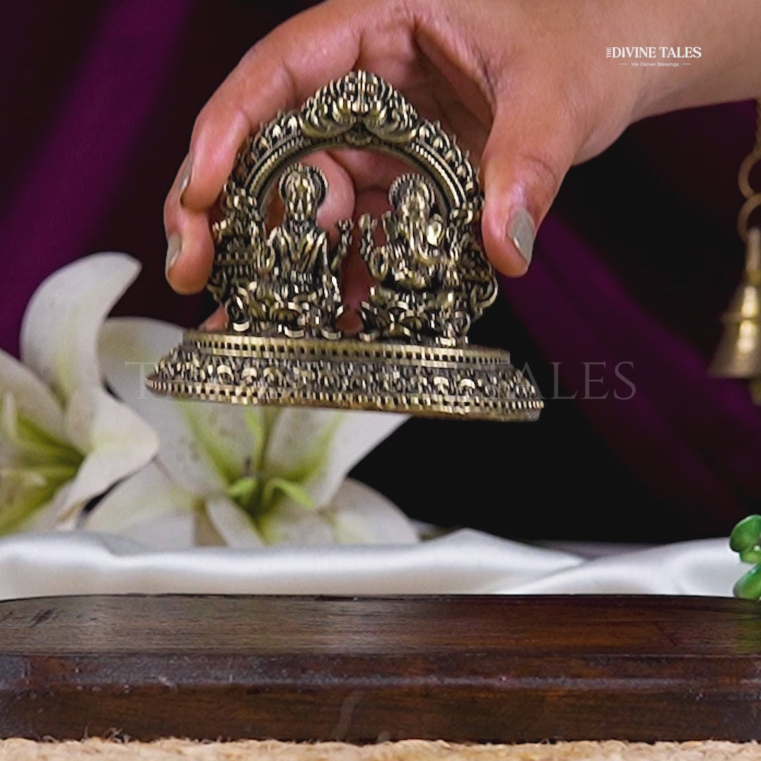 Brass Laxmi Ganesh Idol