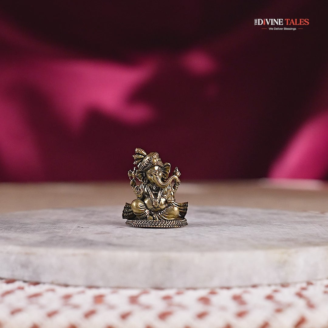 Brass Baby Ganesha Murti