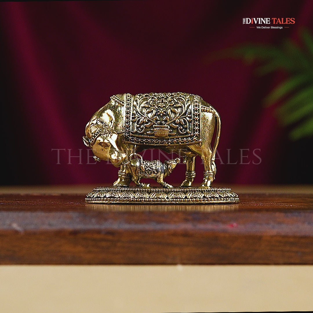 Kamdhenu Gau Mata Brass Murti