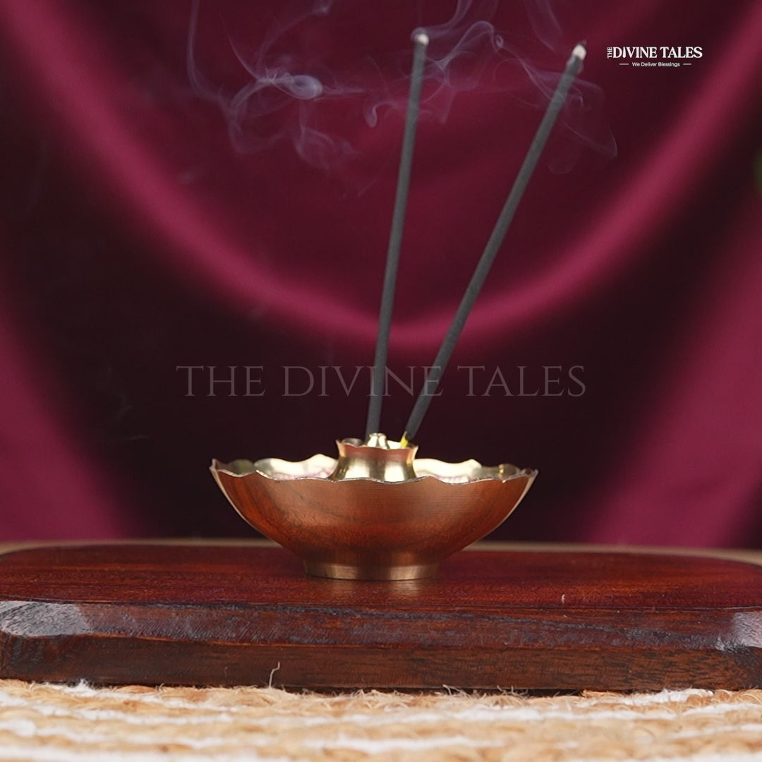 Pushpam Brass Incense Stand