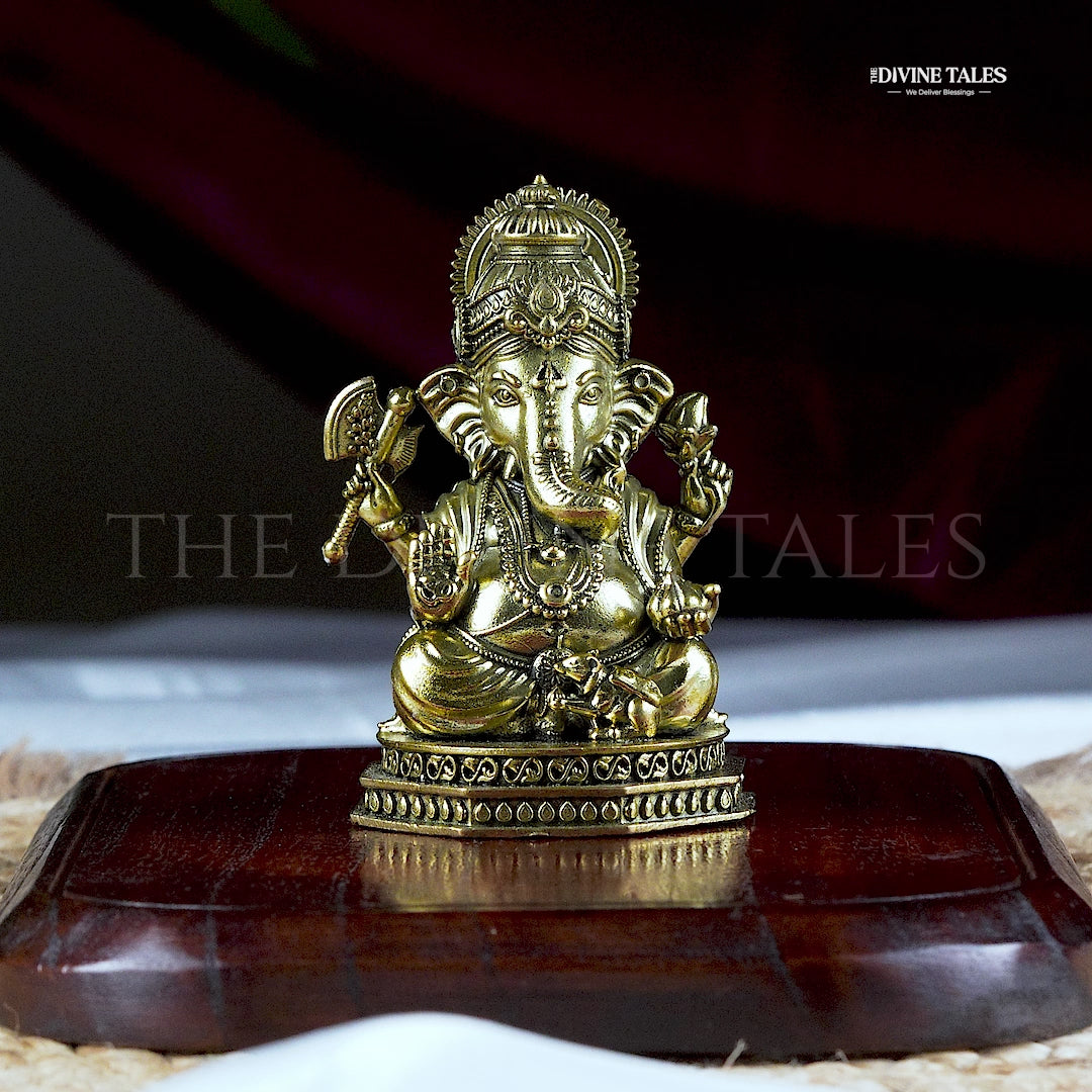 Brass Ganpati Bappa Idol