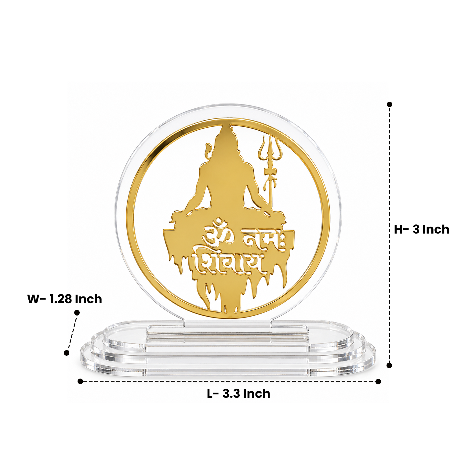 Dhyan Mudra Mahadev Car Dashboard