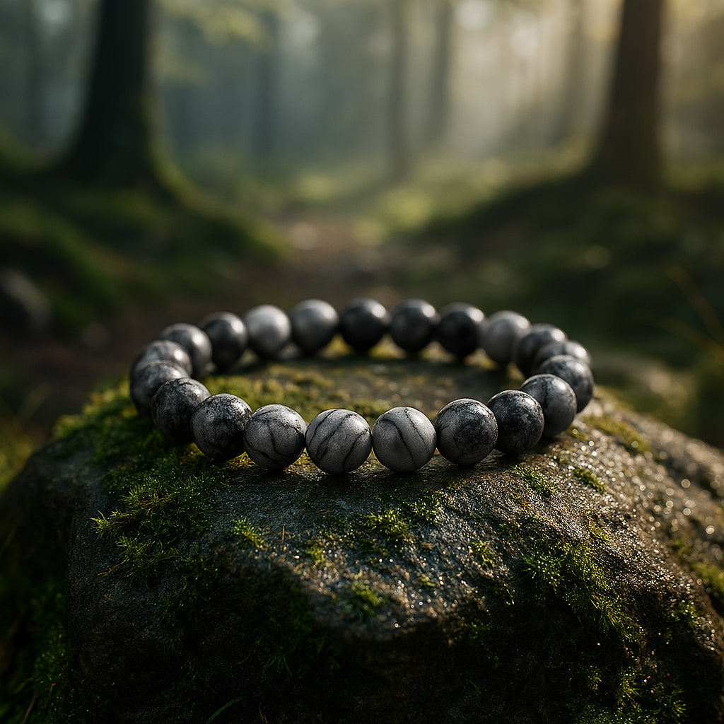 Black Picasso Jasper Bracelet