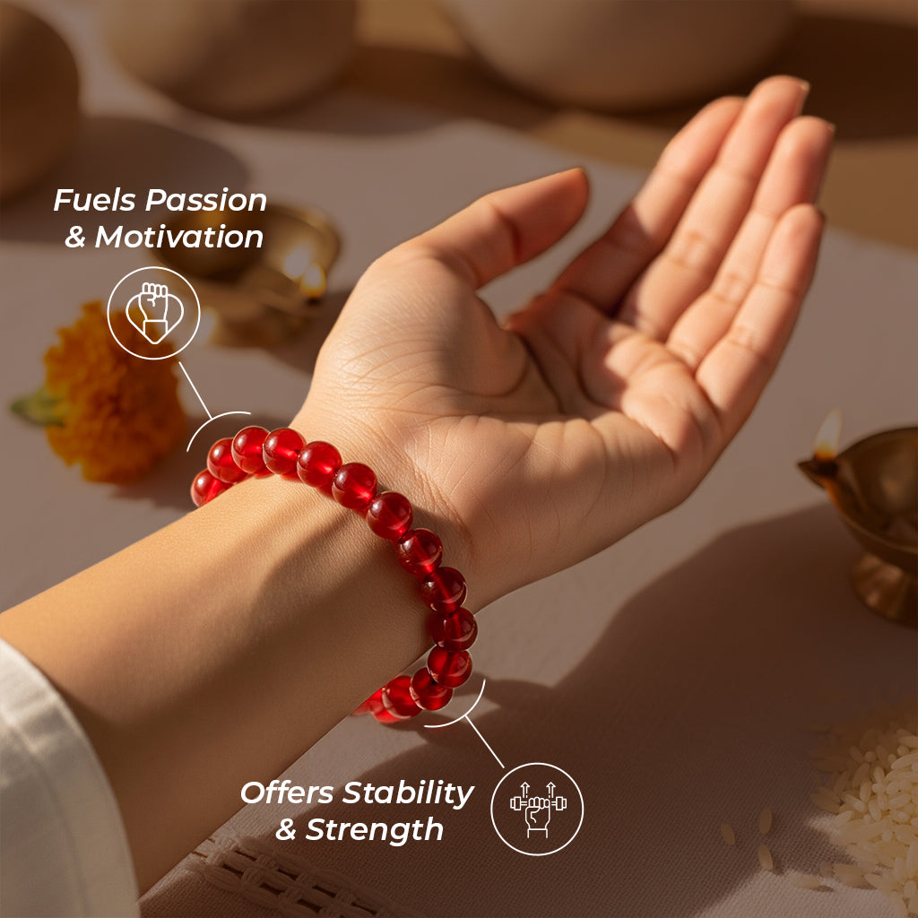 Red Agate Energizing Stone Bracelet