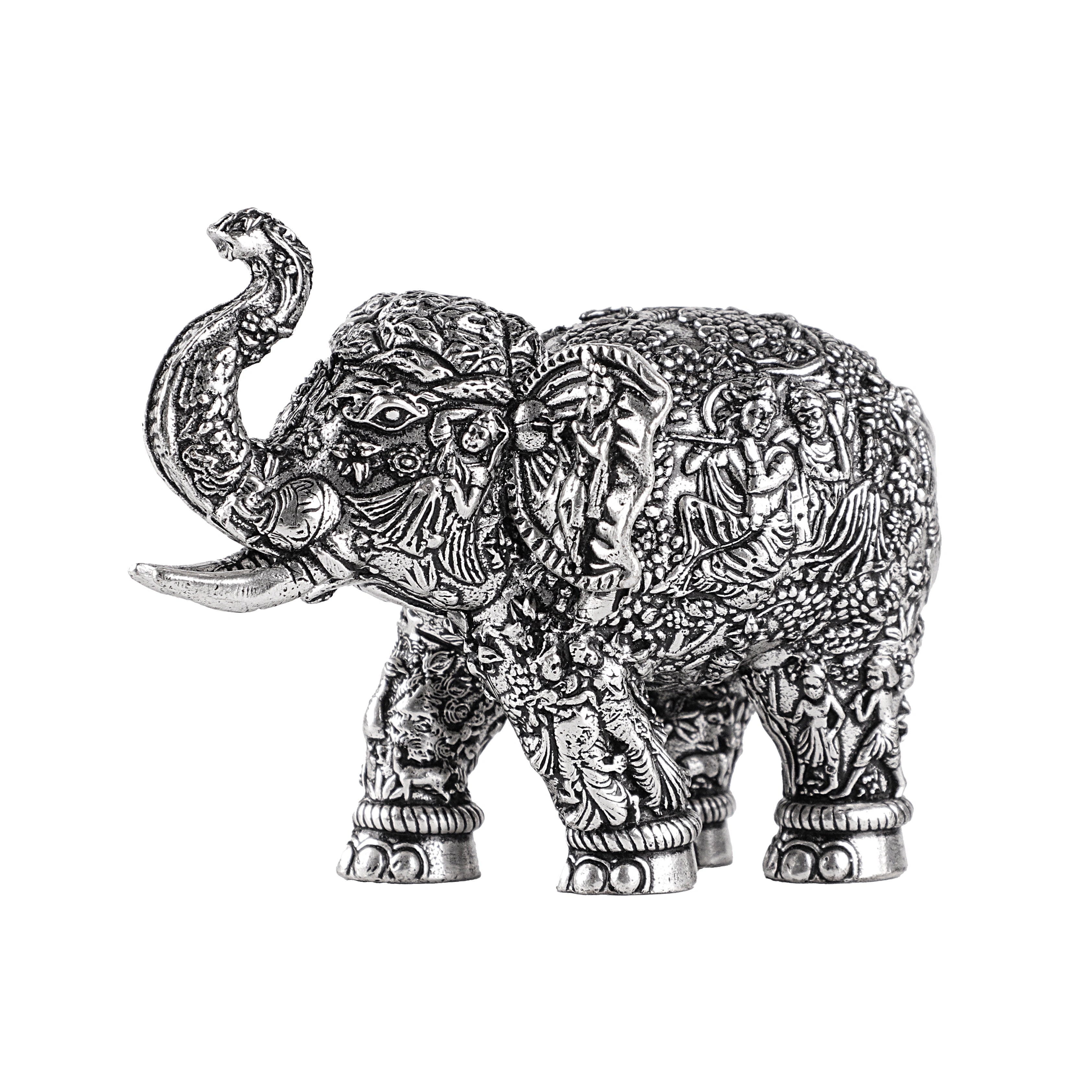 Engraved Elephant Idol